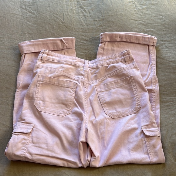 ✨H&M LIGHT PINK CARGO PANTS SZ 6 - Picture 5 of 6